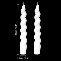 1 x RAW Customer Returns Winter Shore Taper Candles White Pack of 2 - Smoke-, Odor- Drip-Free Taper Candles Twisted from Soy Wax - White Candles for Holiday Decoration - 9 Hours Clean Burn Time - Twisted Candle 18 x 2.2 cm - RRP €9.06