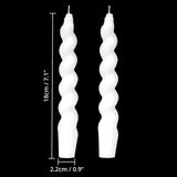 1 x RAW Customer Returns Winter Shore Taper Candles White Pack of 2 - Smoke-, Odor- Drip-Free Taper Candles Twisted from Soy Wax - White Candles for Holiday Decoration - 9 Hours Clean Burn Time - Twisted Candle 18 x 2.2 cm - RRP €9.06