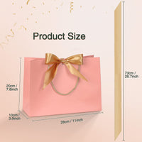 19 x Brand New FYY 6pcs Gift Bag, Paper Gift Bag with Bow, Elegant Paper Bags for Birthday, Wedding, Graduation Party, DIY Gift Bags, 28 x 20 x 10 cm 6 Colors S - RRP €341.81