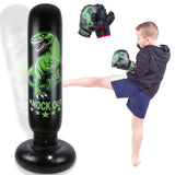 1 x RAW Customer Returns Dinosaur Punching Bag Kids - 160cm Freestanding Punching Bag Standing with Boxing Gloves - Wild Dinosaur Sports Toy Tumbler Sandbag for Training Karate Taekwondo MMA - RRP €32.4