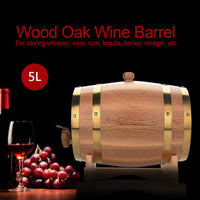 1 x RAW Customer Returns Cocoarm wooden barrel oak barrel vintage wood oak timber wine barrel for beer whiskey rum port 5L barrel with tap - RRP €94.16