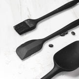 26 x Brand New Piece Silicone Kitchen Utensil Set, Silicone Spatula Set with Spoon, Pastry Brush, Spatula, Food Grade Silicone, Heat Resistant, Stainless Steel and Seamless One Piece Design Black  - RRP €278.72