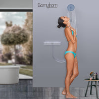 1 x RAW Customer Returns Gomyhom Shower System, With Thermostat, 3 Types of High Pressure Spray Heads, Hand Shower and 1.5m Bathroom Hose Set, 100 Tested to EN 111 Standards, Chrome - RRP €64.74