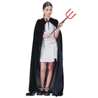 1 x RAW Customer Returns ZUCOS Hooded Cloak Witch Costume Halloween Cloak Vampire Cloak Unisex Adult Cosplay Vampire Costume Halloween Costume Black, 100cm  - RRP €19.2