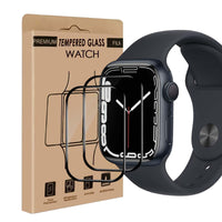 1 x RAW Customer Returns Bodyguard 2 pieces protective film for tempered glass for Apple Watch Series 7 8 9 45mm , 9H hardness anti-scratch Apple Watch 45mm protective glass, 3D full cover, anti-bubbles, HD screen protector for iWatch 45mm - RRP €12.1