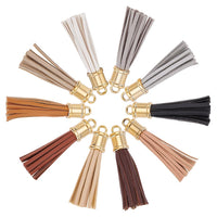 1 x RAW Customer Returns PH PandaHall 10pcs Leather Tassels 10 Colors Faux Leather Tassel Pendant 3 Inch Keychain Tassels Decoration Tassel Pendant With Loop For Bookmark Bracelet Key Chain Cell Phone Straps - RRP €20.4