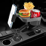 1 x RAW Customer Returns Mannicix car cup holder coaster, cup holder car table tray car bottle holder with tray and cell phone holder car drink holder cup holder can holder - RRP €19.99