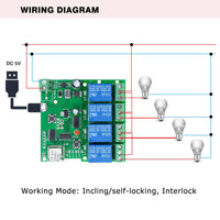 1 x RAW Customer Returns 4 Channels WIFI Smart Relay Switch Module Compatibility IOS Android - RRP €18.74