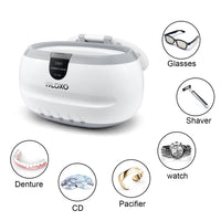 1 x RAW Customer Returns Ultrasonic Cleaning Machine Ultrasonic Cleaner Ultrasonic Device 600ml - 42KHz VLOXO Ultrasonic Bath for Glasses Watches Jewelry Earrings Rings Necklaces Razors Dentures Tools 50W - RRP €40.33