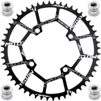 1 x RAW Customer Returns YBEKI Bike Chainring 32T 34T 36T 38T 40T 42T 44T 46T 48T 50T 52T Narrow and Wide Chainring 104BCD Round Oval Narrow Wide Single Bike Chainring for Mountain Bike Road MTB - RRP €27.05