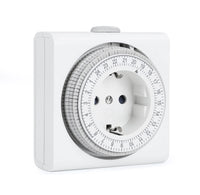 1 x RAW Customer Returns G-Homa Mechanical timer socket, analogue timer for indoor use with 96 segments, 15 min switching interval, daily on off cycle, for Christmas decoration, child safety - RRP €8.05