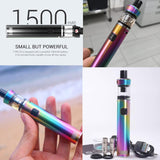 1 x RAW Customer Returns VAPTIO Tyro Kit Vape Pen 1500 mAh Battery 25 W Power Electronic Cigarette in All-in-One Style with 2.0 ml Tank, with 2 Cosmo Coil 1.6 Ohm 0.7 Ohm, No E Liquid No Nicotine colorful  - RRP €19.06