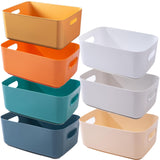 1 x RAW Customer Returns NCRGB 7 colors storage box plastic storage basket with handles 25 x 18 x 10 cm, bathroom kitchen cabinet organiser, storage basket, storage box kitchen, boxes storage for kitchen, bathroom - RRP €20.16