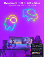 1 x RAW Customer Returns Gaoxun Neon LED Strip 3m, RGBIC Neon LED Strip with WiFi App Control, Waterproof IP65, DIY Function, Music Sync, Works with Alexa and Google Assistant, Dimmable LED Light Strip for Wall Decoration - RRP €39.98