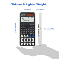 1 x RAW Customer Returns OSALO Scientific Calculator 417 Function 10 2 Digits, Written Screen Solar and Battery Calculator, Protective Case for School, Black Color OS 991ES Plus 2nd Edition  - RRP €27.05