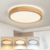 1 x RAW Customer Returns Baerolc LED ceiling light wood, 40CM wooden ceiling lamp dimmable with remote control, 32W 3000K-6000K round ceiling light LED round wooden lamp for bedroom office kitchen children s room hallway balcony - RRP €75.99