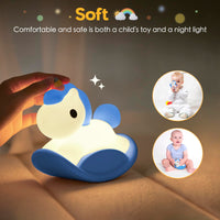 17 x Brand New GZOKMOG Night Light Children, 3 Light Modes Baby Night Light Unicorn Gifts, Silicone Nursing Light Dimmable Touch, LED Bedside Lamp Baby Room with 30-Minute Timer and Touch Control Blue  - RRP €346.8