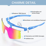 1 x RAW Customer Returns suoso Polarized Sports Glasses Cycling Glasses Cycling Glasses Fast Glasses for Men Women Sports Sunglasses UV400 Transparent Racing Glasses for Mountain Bike Racing Bike - RRP €30.0