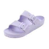 1 x RAW Customer Returns VICT POPU Women s Slippers with Footbed Flat Sandals Non-slip Summer Casual EVA Slippers for Adults Bright Purple 40 EU - RRP €58.8