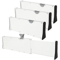 1 x RAW Customer Returns GOYADA Set of 4 Adjustable Drawer Dividers, Drawer Divider Organizers 27.5 43.5 cm , Adjustable Drawer Organizers for Office, Kitchen, Bathroom, Bedroom - Plastic - RRP €24.86