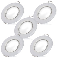 22 x Brand New YanFeiYit LED recessed spotlight 3W Ultra flat, 27mm installation depth 55mm borehole diameter Spot living room, bathroom Recessed light white matt round 230V IP44 pack of 5 - warm white  - RRP €393.8