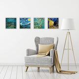 1 x RAW Customer Returns D M ART Modern Paintings Vincent Van Gogh 4 pcs 30x30 CM each Print on canvas Canvas Classic Art Furnishings Furnishings for kitchen, bedroom, living room, lounge, bar, office, restaurant - RRP €47.88