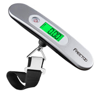 2 x RAW Customer Returns Luggage Scale FREETOO Digital Suitcase Scale Portable Hanging Scale LCD Display with Backlight Tare Function Practical for Travel Family Life up to 50KG Silver  - RRP €27.98