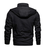 1 x RAW Customer Returns TACVASEN Men s Winter Military Fleece Jacket Coat with Detachable Hat, Black, XXL - RRP €92.98