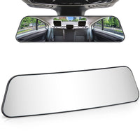 1 x RAW Customer Returns Car rearview mirror, universal car panoramic rearview mirror, anti-glare car interior mirror for attaching 11.81 inches, wide angle mirror for cars, SUVs, trucks, passenger cars - RRP €22.57