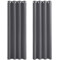 1 x RAW Customer Returns PONY DANCE Thermal Curtain Heat Protection Gray Curtains Opaque Eyelet Curtain Set of 2 H 245 x W 140 cm Blackout Curtains Living Room Blackout Curtain Eyelets - RRP €26.18