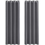 1 x RAW Customer Returns PONY DANCE Thermal Blackout Curtains Insulating Cold and Heat Bedroom Curtains 2 Pieces 140x240 CM Blackout Curtains with Eyelets Gray Opaque Curtains for Living Room Dining Room - RRP €25.99