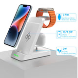 1 x RAW Customer Returns Aimtel Charging Station for Apple Watch and iPhone, 3 in 1 Charging Station for iPhone 14 13 12 11 Pro Max XS XR X 8 Plus, Wireless Charging Station for Apple Watch 8 7 6 5 4 3 2 SE, AirPods 3 2 Pro-White - RRP €26.1