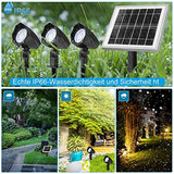 1 x RAW Customer Returns MEIHUA Solar Spotlight Pack of 3 Solar Garden Lights IP66 Waterproof Solar Lamps for Outdoor Use with Ground Spike, 3 Color Temperature Adjustable 2700K 4000K 6000K, for Gardens, Shrubs and Trees - RRP €38.99