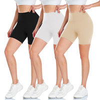 4 x Brand New BLONGW Pack of 3 Cycling Shorts Women High Waist Short Sports Pants Opaque Shorts Leggings Underpants Hotpants Boxer Shorts for Sports Yoga Gym - RRP €52.4