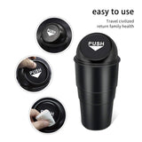 1 x RAW Customer Returns YIOVVOM Car Trash can with lid universal mobile phone trash can for cup holder in the console mini trash can car trash can for car office home black, 1  - RRP €9.25