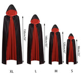 2 x Brand New ZYYRSS Halloween Vampire Capes, Black Red Reversible Unisex Cloak Hood Cape for Halloween Christmas Witch Cosplay Small  - RRP €23.18