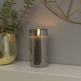 5 x Brand New  Authentic Flame LED Candle Stunning Flickering Effect - Ultra Realistic 3D Effect Wick - Ivory, Gray or Tinted Glass Pot of Your Choice - Exclusive Range - RRP €96.0