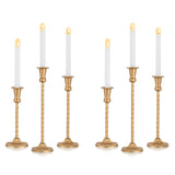 2 x RAW Customer Returns Nuptio Gold Candelabra Candle Holder Set of 3 Candle Sticks Taper Long Metal Candle Holders, Elegant Tall Tapered Candle Stand for Living Room Wedding Fireplace Dining Table Home Decorations - RRP €39.16