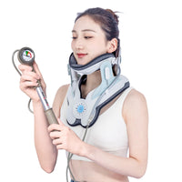 1 x RAW Customer Returns ALLILUYAA Cervical Neck Traction Device, Adjustable Cervical Spine Traction Device with 3 Power Tractions and 8 Built-in Airbags, Relieve Neck Pain and Relax - RRP €161.06