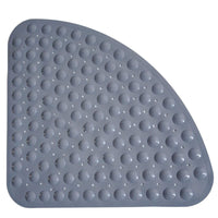 1 x RAW Customer Returns Shower mats shower non-slip, anti-slip mat, antibacterial, anti-mold, quarter circle, corner area, bathtub mats bath mat with suction cups for bathtub shower 54 cm x 54 cm, gray  - RRP €20.16