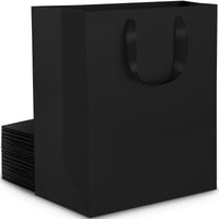 1 x RAW Customer Returns EUSOAR Paper Bags with Handle - 10 Pack 250GSM Paper Bags - L 25x13x32cm Party Bags Glossy Gift Bag - Kraft Paper Gift Bags with Handle - Black Gift Bags - RRP €21.17