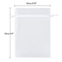 2 x Brand New jijAcraft Organza Bags Wedding Organza Bags 10 15CM, 50 Pieces with Drawstring, Candy Gift Jewelry Bag White  - RRP €16.1