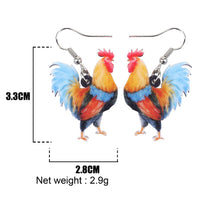 1 x RAW Customer Returns LONYOO Acrylic Hen Chicken Earrings Dangle Farm Animals Fashion Jewelry Funny Chicken Gifts for Women Girls Charmas Christmas  - RRP €24.0