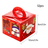 1 x RAW Customer Returns Gift boxes set Christmas 32 pieces cardboard decorative cookies gift box paper DIY folding boxes gift cake boxes decorative treat boxes wedding favor party dessert cookie Xmas bags - RRP €8.84