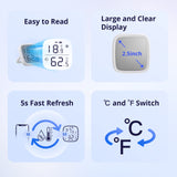 1 x RAW Customer Returns SONOFF Zigbee Temperature and Humidity Sensor, SNZB-02D Pack of 2 Zigbee LCD Smart Thermometer Hygrometer Sensor, Zigbee Hub Required, Compatible with Alexa Google Home Home Assistant - RRP €33.43