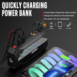 1 x RAW Customer Returns GREPRO Jump Starter Power Bank up to 10.0L Petrol, 8.0L Diesel , Car Jump Starter Power Bank for 12V Jump Starter, 3000A Portable Jump Starter with USB Quick Charge 3.0 Ports, LED Flashlight Compass - RRP €76.99