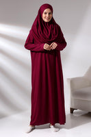 1 x RAW Customer Returns ihvan online Muslim Dresses for Women, One Piece Long Sleeve Islamic Prayer Dress, Fuchsia, XXX-Large-6X-Large - RRP €36.99