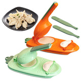 1 x RAW Customer Returns LZYMSZ 2PC dumpling maker, 2 in 1 dumpling packaging and press maker, portable DIY dumpling skin machine, kitchen multifunctional dumpling molding tool, household manual empanada wonton ravioli mold - RRP €17.04