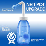 36 x Brand New Neti Pot Sinus Rinse Nasal Wash Jar 300ml Sinus Rinse Kit with 30 Pack Salt Stickers and Thermometer for Adults Kids - RRP €566.28