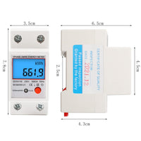 1 x RAW Customer Returns LCD Digital Electricity Meters 5 80 A 220V B Calibrated AC Meter DIN Rail KWh Counter 1-Phase 2-Pin 2P DIN Rail Electricity Meter with Reset Button - RRP €21.17